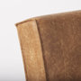 69614 - Damon 19.8L x 26.3W x 31.8H Cognac Brown Faux Leather Dining Chair