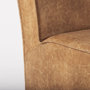 69614 - Damon 19.8L x 26.3W x 31.8H Cognac Brown Faux Leather Dining Chair