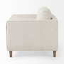 69623 - Loretta 40.7L x 36.2W x 33.9H Cream Fabric Chair W/ Two Bolster Cushions