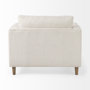 69623 - Loretta 40.7L x 36.2W x 33.9H Cream Fabric Chair W/ Two Bolster Cushions