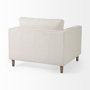 69623 - Loretta 40.7L x 36.2W x 33.9H Cream Fabric Chair W/ Two Bolster Cushions