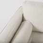 69623 - Loretta 40.7L x 36.2W x 33.9H Cream Fabric Chair W/ Two Bolster Cushions