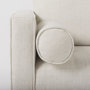 69623 - Loretta 40.7L x 36.2W x 33.9H Cream Fabric Chair W/ Two Bolster Cushions