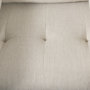 69623 - Loretta 40.7L x 36.2W x 33.9H Cream Fabric Chair W/ Two Bolster Cushions