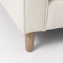 69623 - Loretta 40.7L x 36.2W x 33.9H Cream Fabric Chair W/ Two Bolster Cushions