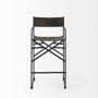 69629 - Direttore 19.3L x 19.3W x 40.2H Brown/Gray Suede W/ Metal Frame Counter Stool