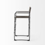 69629 - Direttore 19.3L x 19.3W x 40.2H Brown/Gray Suede W/ Metal Frame Counter Stool