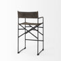 69629 - Direttore 19.3L x 19.3W x 40.2H Brown/Gray Suede W/ Metal Frame Counter Stool