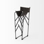69629 - Direttore 19.3L x 19.3W x 40.2H Brown/Gray Suede W/ Metal Frame Counter Stool