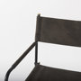 69629 - Direttore 19.3L x 19.3W x 40.2H Brown/Gray Suede W/ Metal Frame Counter Stool