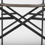 69629 - Direttore 19.3L x 19.3W x 40.2H Brown/Gray Suede W/ Metal Frame Counter Stool