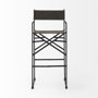 69630 - Direttore 19.3L x 19.3W x 44.1H Brown/Gray Suede W/ Metal Frame Bar Stool
