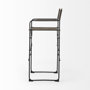 69630 - Direttore 19.3L x 19.3W x 44.1H Brown/Gray Suede W/ Metal Frame Bar Stool