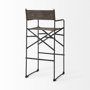 69630 - Direttore 19.3L x 19.3W x 44.1H Brown/Gray Suede W/ Metal Frame Bar Stool