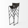 69630 - Direttore 19.3L x 19.3W x 44.1H Brown/Gray Suede W/ Metal Frame Bar Stool