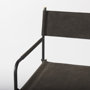 69630 - Direttore 19.3L x 19.3W x 44.1H Brown/Gray Suede W/ Metal Frame Bar Stool