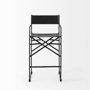69631 - Direttore 19.3L x 19.3W x 40.2H Black Leather W/Black Frame Bar Stool