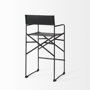 69631 - Direttore 19.3L x 19.3W x 40.2H Black Leather W/Black Frame Bar Stool
