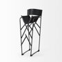 69631 - Direttore 19.3L x 19.3W x 40.2H Black Leather W/Black Frame Bar Stool