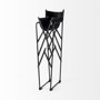 69632 - Direttore 19.3L x 19.3W x 44.1H Black Leather Seat W/Black Iron Frame Bar Stool