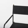 69632 - Direttore 19.3L x 19.3W x 44.1H Black Leather Seat W/Black Iron Frame Bar Stool