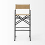69634 - Direttore 44.1H Brown Leather Seat W/Black Iron Frame Bar Stool
