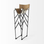 69634 - Direttore 44.1H Brown Leather Seat W/Black Iron Frame Bar Stool