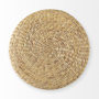 69580 - Michelle 17.7L x 17.7W x 17.7H Light Brown Woven Seagrass Round Pouf 