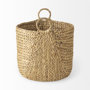 69582 - Sivan 19.7L x 19.7W x 23.6H (Set of 3) Light Brown Water Hyacinth Round Basket W/ Handles