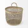 69583 - Triopas 15.7L x 15.7W x 13.4H (Set of 3) Medium Brown Seagrass Round Basket W/ Handles 