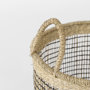 69583 - Triopas 15.7L x 15.7W x 13.4H (Set of 3) Medium Brown Seagrass Round Basket W/ Handles 