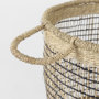 69583 - Triopas 15.7L x 15.7W x 13.4H (Set of 3) Medium Brown Seagrass Round Basket W/ Handles 
