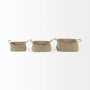 69588 - Emra (Set of 3) Light Brown Seagrass Rectangular Basket W/ Handles