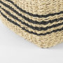 69590 - Emma (Set of 2) Light Brown Seagrass Rectangular Basket W/ Black Stripes