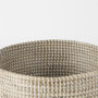 69594 - Maddie (Set of 3) Light Brown W/White Dipped Seagrass Round Basket  W/ Handles