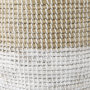 69594 - Maddie (Set of 3) Light Brown W/White Dipped Seagrass Round Basket  W/ Handles