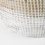 69594 - Maddie (Set of 3) Light Brown W/White Dipped Seagrass Round Basket  W/ Handles