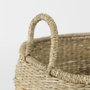 69596 - Bradley (Set of 2) Light Brown W/Striped Seagrass Basket W/ Handles