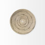 69602 - Avel  18.0L x 18.0W x 3.0H  Light Brown Seagrass W/Dark Brown String Round Wall Hanging Plate