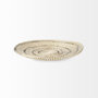 69602 - Avel  18.0L x 18.0W x 3.0H  Light Brown Seagrass W/Dark Brown String Round Wall Hanging Plate