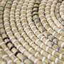 69602 - Avel  18.0L x 18.0W x 3.0H  Light Brown Seagrass W/Dark Brown String Round Wall Hanging Plate