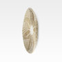 69603 - Mekhi 24.0L x 24.0W x 3.5 Light Brown Seagrass W/White String Round Wall Hanging Plate