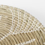 69603 - Mekhi 24.0L x 24.0W x 3.5 Light Brown Seagrass W/White String Round Wall Hanging Plate
