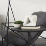 69225 - Sophia 5.5 L x 5.5 W x 8.5 H White Marble Decor Stand