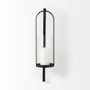 69488 - Kero 5.9L x 6.9W x 24.0H Black Metal Wall Candle Holder