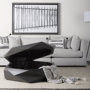 69541 - Arreto 48" Black Solid Wood Hexagonal Storage Coffee Table