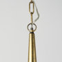 65267 - Capsa 17x29 Antique Gold and Silver Toned Metal Dome Pendant Light 