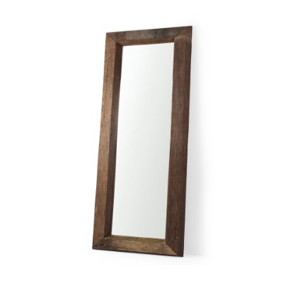69560 - Gerome 31.0L x 5.0W x 86.0H  Brown Wooden Floor Mirror