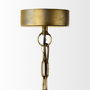 65267 - Capsa 17x29 Antique Gold and Silver Toned Metal Dome Pendant Light 