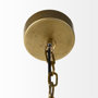 65267 - Capsa 17x29 Antique Gold and Silver Toned Metal Dome Pendant Light 